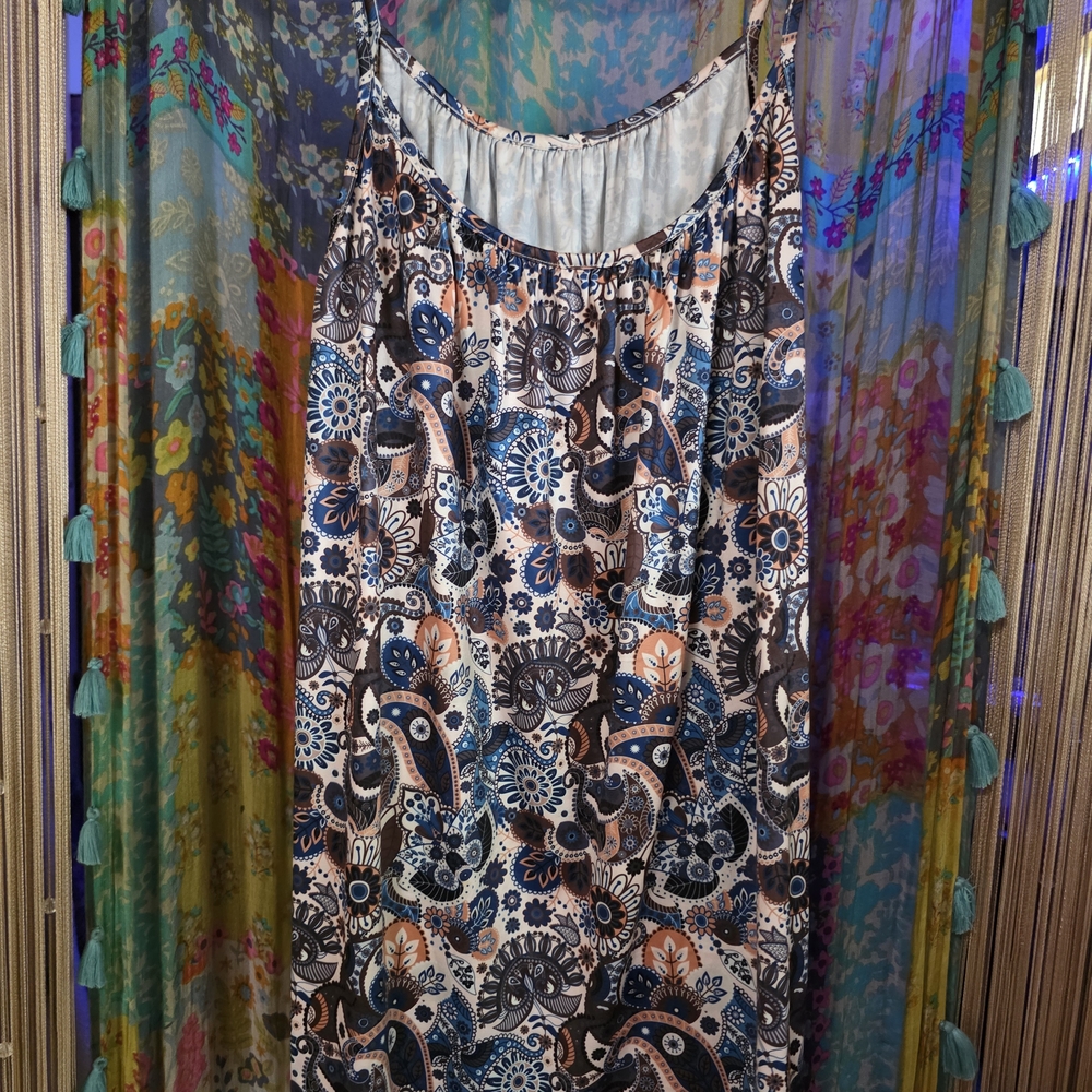 Floral Paisley Sleeveless Dress/Tank